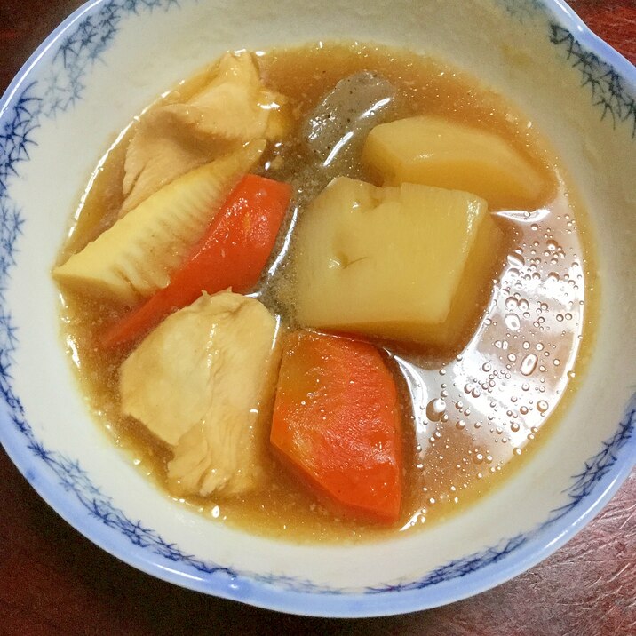 麺つゆde治部煮風☆聖護院大根とタケノコ。